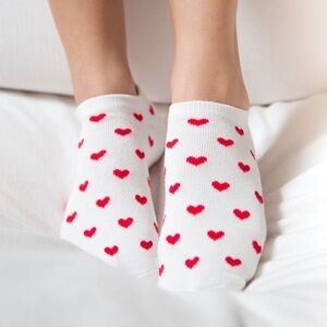 Brandy Melville Heart Patterned Socks